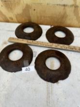 Vintage Cast Iron Quoits Ring Toss Game