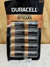(10) Pack D Cell Duracell Batteries