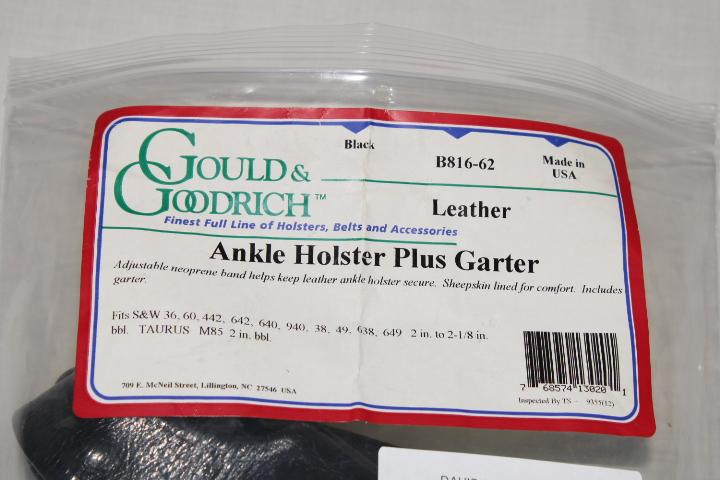 Gould & Goodrich Ankle Holster Plus Garter for Revolver