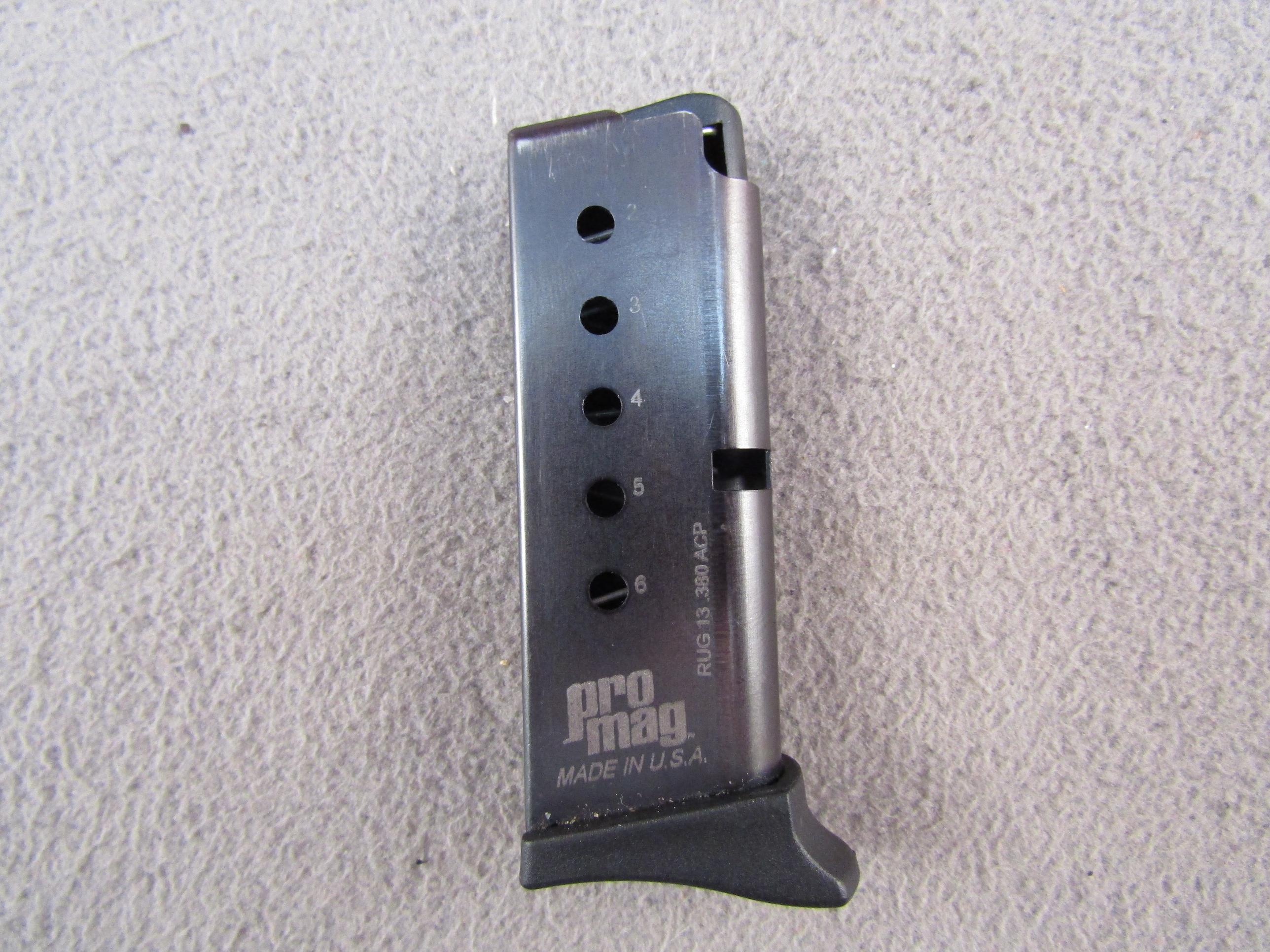 handgun: RUGER Model LCP, Semi-Auto Pistol, .380, 6 shot, 2.5" barrel, S#376-12546