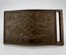 The Fighting Fourth Bronze Belt Buckle