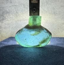 Time of Christ Ancient Roman Bottle Aqua Green