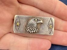 Sterling Silver Gold Nugget Money Clip