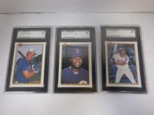 LOT OF 3 ROOKIE GRADED BASEBALL CARDS