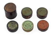 Grouping of 6 Eley & Hicks Percussion Caps
