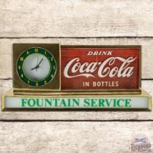 Drink Coca Cola in Bottles Cash Register Fountain Service Advertising Clock