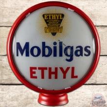 Mobilgas Ethyl 15" Single Gas Pump Globe Lens w/ Metal Body