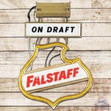 Falstaff Beer On Draft Lighted Neon Display Sign