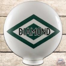 D-X Diamond Gasoline OPE Milk Glass Gas Pump Globe Body