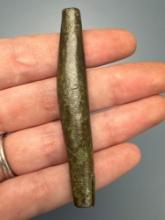 2 3/4" Rolled Brass Bead, Found in Washington Boro, Lancaster Co., PA, Susquehannock