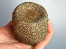Impressive Barrel Discoidal, Double Cupped, Found in Fulton Co., Illinois near Lewistown, Purchased