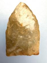 Nice Small 1 3/8" Paleo Point, Heavily Ground Base, Found in Franklin Co., TN, Ex: Dave Summers Coll
