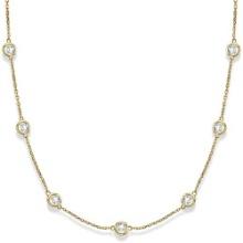 Station Bezel-Set Necklace in 14k Yellow Gold (3.00ct)