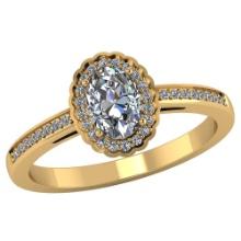 VS/SI1 Certified 1.20 CTW Pear Diamond 14K Yellow Gold Ring
