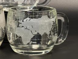 Set of 5 The Nestle Co. INC. World Map Coffee Mugs