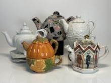 Assortment of Unique Teapots