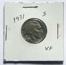 1931-S Buffalo Nickel VF