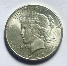 1922-S Peace Silver Dollar MS58