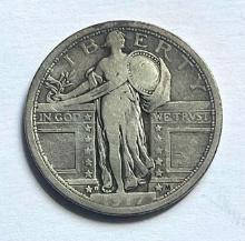 1917-D Standing Liberty Silver Quarter Fine