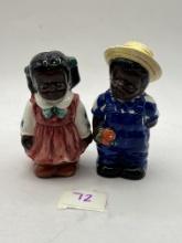 BROTHER AND SISTER SALT AND PEPPER SHAKERS