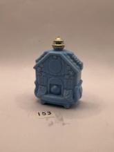 blue bird house avon bottle