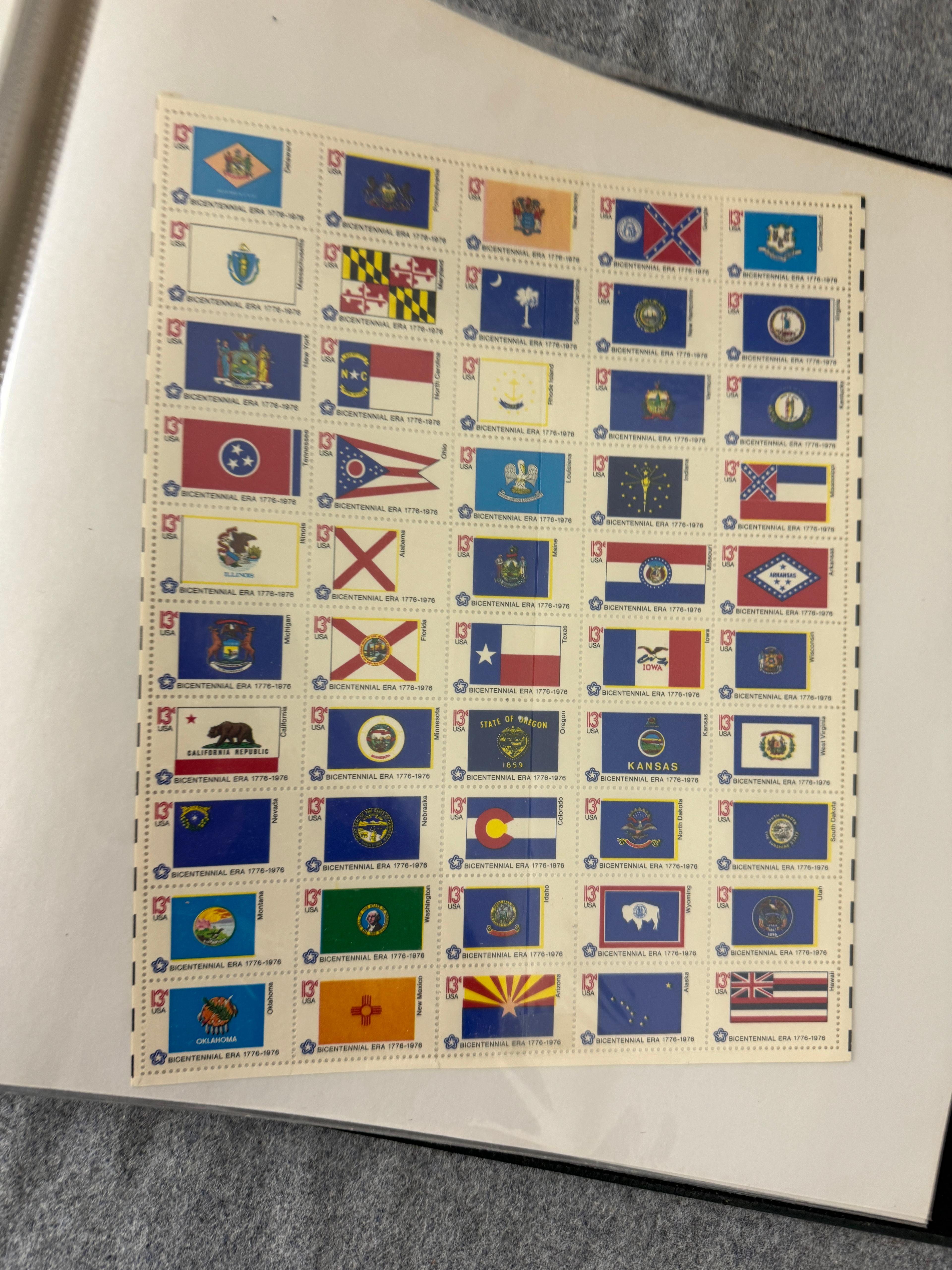 VINTAGE UNITED STATE OF AMERICA STAMP SHEETS LOT 30