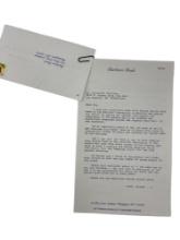 Barbara Bush invitation letter to movie actor Sylvester Stallone