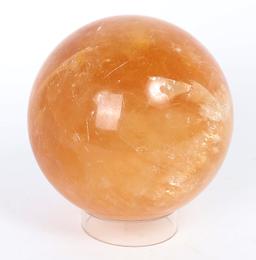 Large Polished Caramel Rock Crystal Sphere