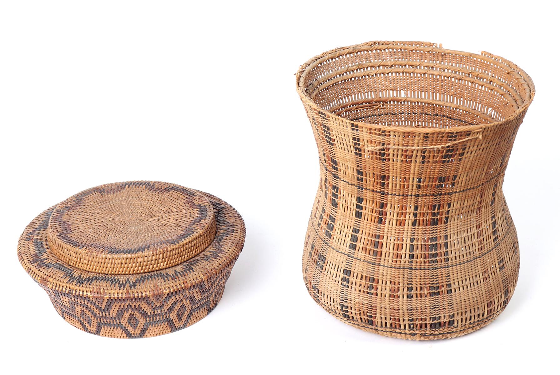 Nesting Rattan and Bamboo Baskets