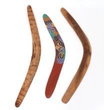 Three Aboriginal Style Boomerang
