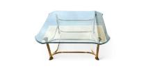 Art Deco Brass And Glass Coffee Table