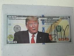 Donald Trump Signed Note Certified COA