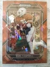 2023 Prizm Draft Picks Red Cracked Ice Earl Campbell #36