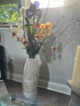 Large Shell Vase and Plants