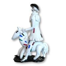 Vintage Murano Glass Figurine of Man on Horseback