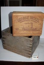 Pair Wooden Boxes-George Dickel Whiskey