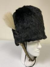 ANTIQUE BRITISH EARLY 20th CENTURY FUSILLIERS BEARSKIN BUSBY 1912 DATED