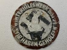 GERMANY THIRD REICH ALUMINUM WINTERHILSWERK 1933-34 NAZI GERMAN DOOR PLATE