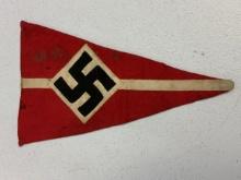 WWII GERMANY THIRD REICH HJ HITLER YOUTH TRIANGULAR PENNANT