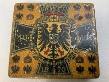 IMPERIAL GERMANY 1913 KAISER WILHELM SILVER JUBILEE CIGARETTE CASE WITH CIGARETTES