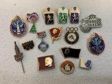 USSR COLLECTION OF BADGES AND PINS
