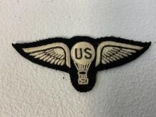 WWI US ARMY AIR FORCE BALLOON PILOT EMBROIDERED WINGS