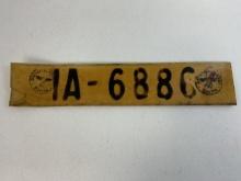 NAZI GERMANY BERLIN POLICE VEHICLE LICENSE PLATE VERY RARE CELLULOID