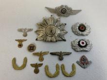 WWII GERMANY LOT OF HATS AND CAPS INSIGNIAS