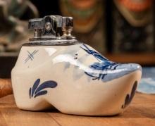 Vintage Holland Porcelain Shoe Lighter