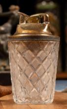 Vintage Art Deco Glass Jar Lighter