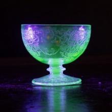 Uranium Glass Sundae Cup 2