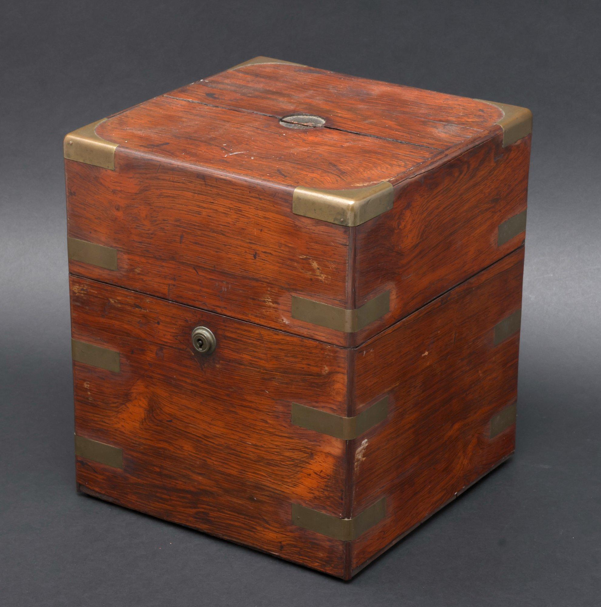 Wooden Case With Decanters Inside