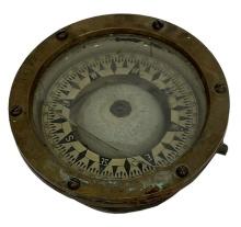 Vintage Brass Shipâ€™s Nautical Maritime Compass