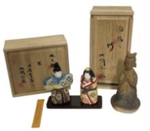Hina and Hinamatsuri Hina Dolls and Japanese Praying Statue